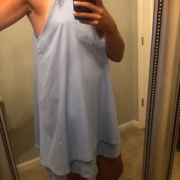 light blue halter top dress - Picture 2 of 5